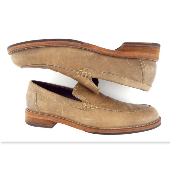 COLE HAANBeige Leather Slip On Loafers Shoes 11.5 - Picture 4 of 7